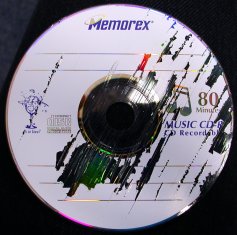 CD scratched by gravel